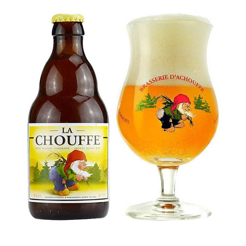 啤酒比利时原装进口舒弗chouffe加舒啤酒杯330ml500ml酒杯