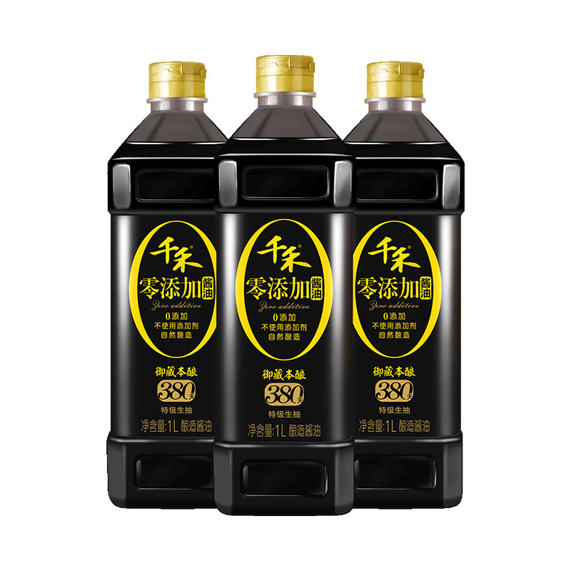 【千禾_零添加酱油】380天特级生抽酱油1l-3 炒菜凉拌佐餐调味