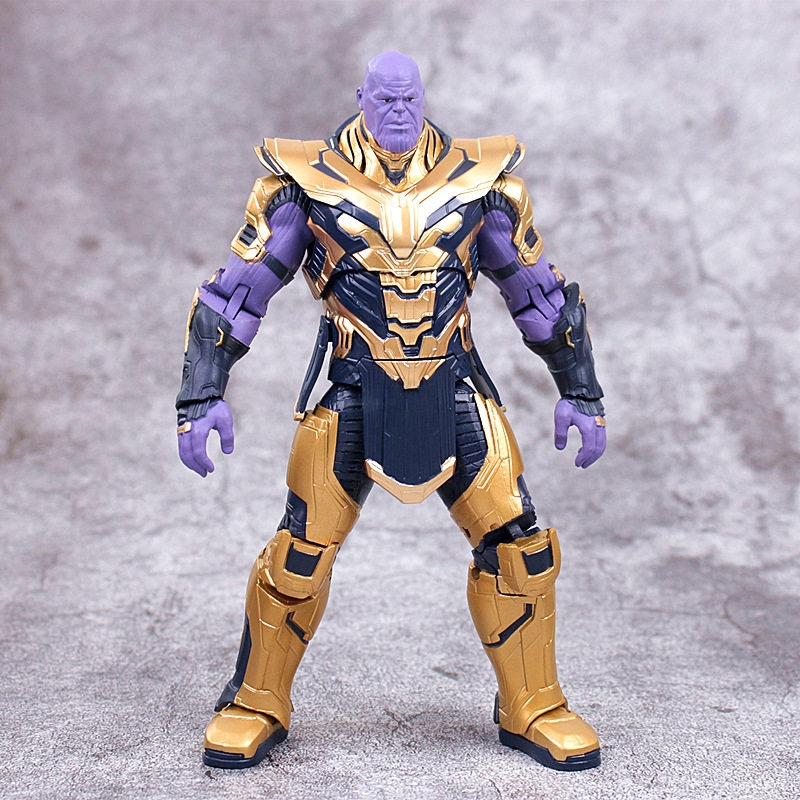中动漫威复仇者联盟铠甲双刃刀版灭霸玩具关节潮玩盲盒