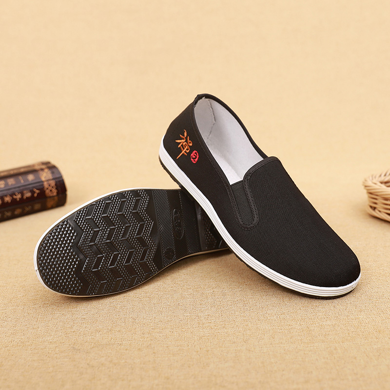 新款老北京布鞋透气休闲鞋软底男单鞋个性男鞋刺绣男布鞋男工作鞋