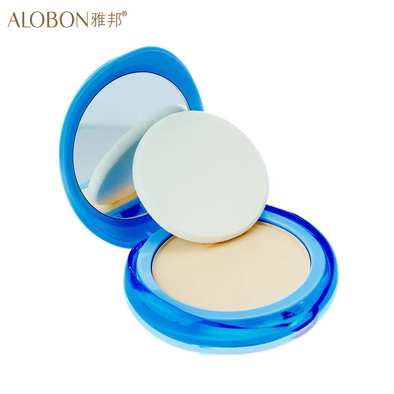 alobon雅邦净白透薄自然粉饼遮瑕持久亮白控油粉饼