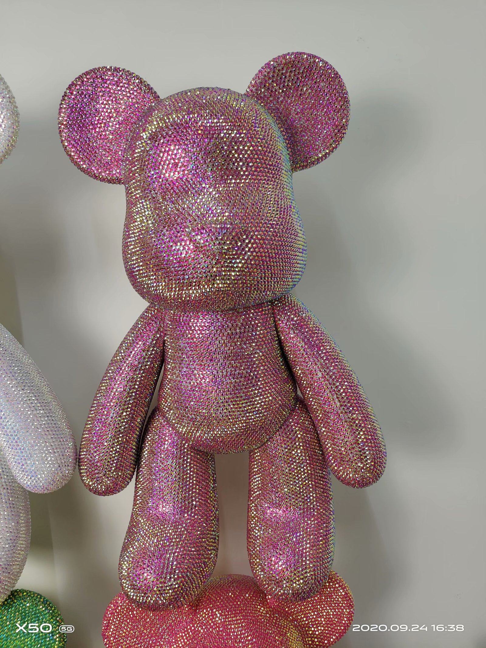 金橘工艺手工diy贴钻暴力熊玩偶摆件粘钻熊满钻创意