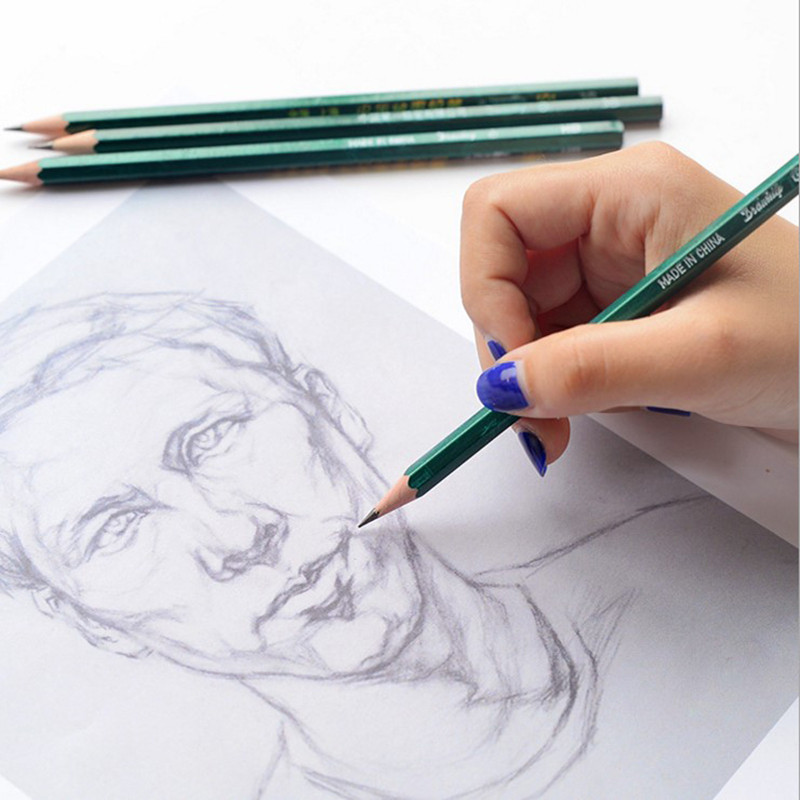 铅笔2b中华华牌hb素描美术考试4b6b8b绘图铅笔