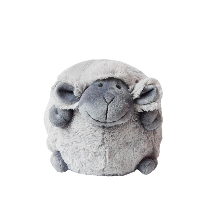 婴幼儿毛绒玩具超柔柔软绵羊灰色小羊娃娃球形咪咪羊毛绒布艺类玩具