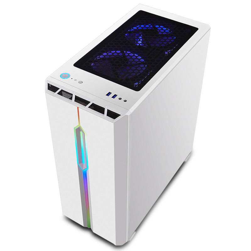 爱国者yogo m3台式电脑机箱游戏水冷光污染分体式静音matx小机箱