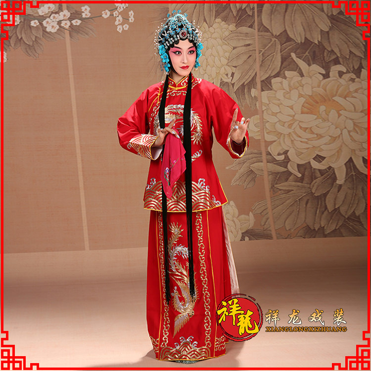 祥龙戏装软绉团凤袄裙裤京剧戏剧花旦戏服卖水民族服装