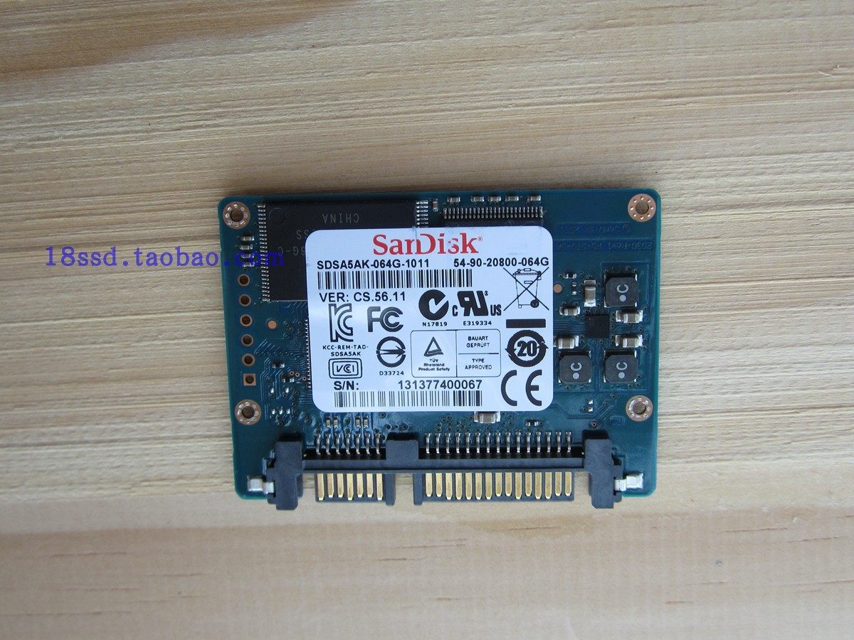 sandisk闪迪半高sata364g120g128g串口ssd固态硬盘mlc
