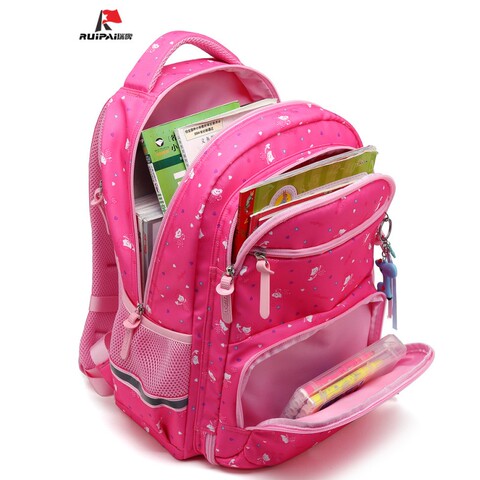 诚信品牌书包店888:瑞牌女孩书包小学生1-3-5-6年级儿童减负双肩背包