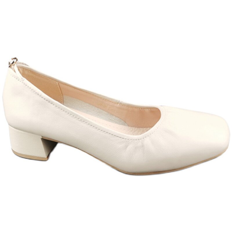 香牌皮鞋2020秋季新款真皮跟单中跟百搭软皮单鞋