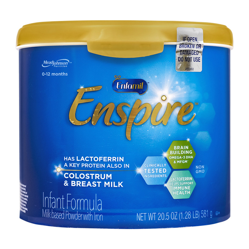美国原装进口美版美赞臣enspire一段蓝臻mfgm婴幼儿宝宝奶粉581g