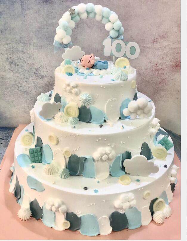 宝宝周岁100天满月创意王子艾伦生日蛋糕上海同城新鲜生日蛋糕