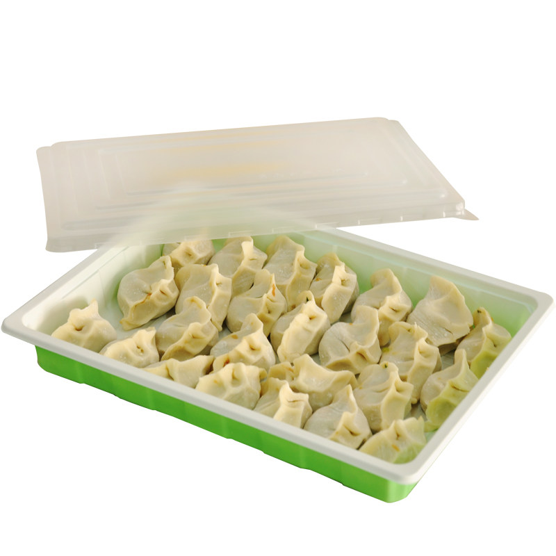 一次性水饺托盒饺子打包盒外卖饺子盒烧烤托盘无格商