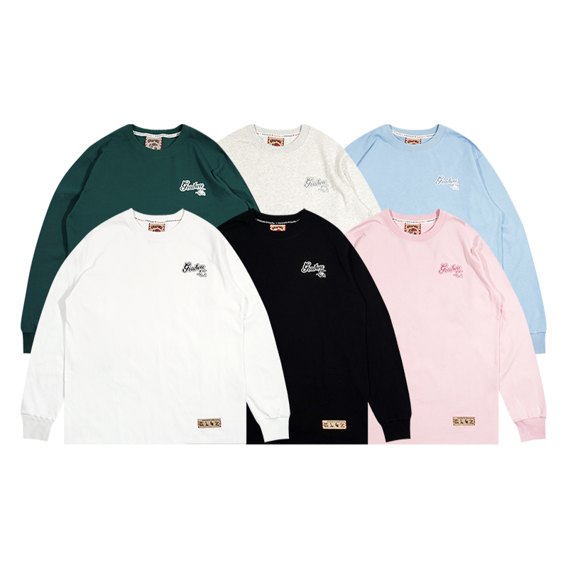 GRAF原创品牌美式字母AK47小天使印花多色六色春秋棉打底长袖T恤