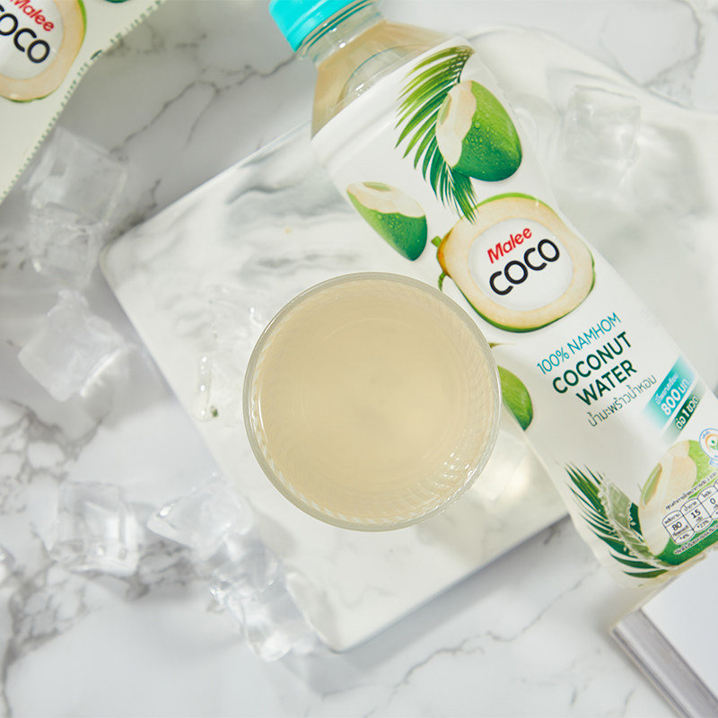 泰国进口malee玛丽香水椰子饮料350ml6瓶装添加果味