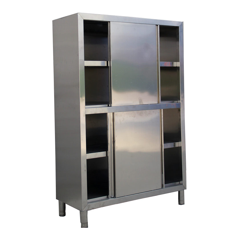 商用碗碟推拉门酒店厨房食堂饭食食品柜柜储不锈钢工作台