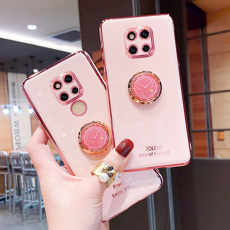 华为mate20手机壳创意时钟指环支架mate20pro全包摄像头保护电镀防摔