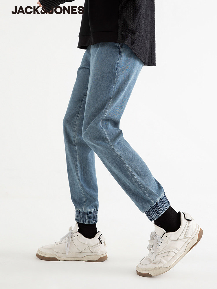 绫致jackjones杰克琼斯春季男做水洗收口裤脚牛仔裤221132065牛仔裤