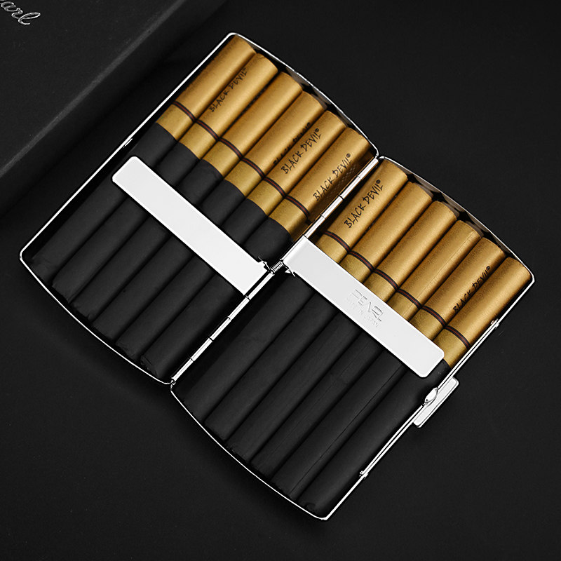 烟盒日本pearl坪田明珠银色拉丝手卷超薄纯铜烟盒