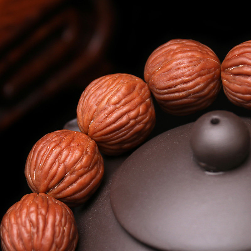 原籽红皮核桃金丝金丝猴猴头手串盘玩至尊三棱手串