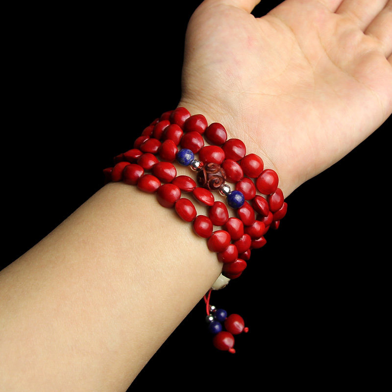 佛珠红心菩提提子原籽莲花手链海红豆红豆相思相思豆手链