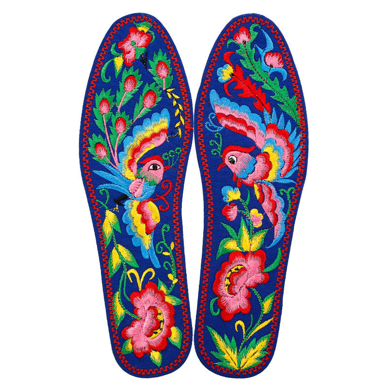 鞋垫纯棉棉布绣花绣花鞋手工纯手成品透气防臭鞋垫