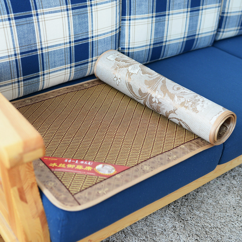 垫凉双面藤席冰丝沙发席子坐垫防滑夏凉垫单人沙发垫