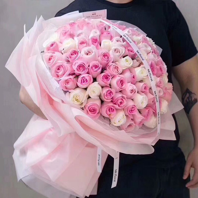 99朵红玫瑰花束求婚订花闺蜜生日送花女友上海花店同城鲜花店速递