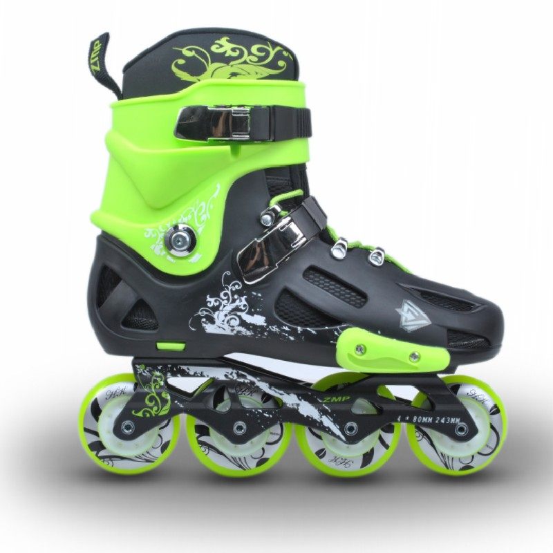 hk溜冰鞋成人平花鞋花式轮滑鞋专业单直排轮全闪光旱冰鞋男女成年