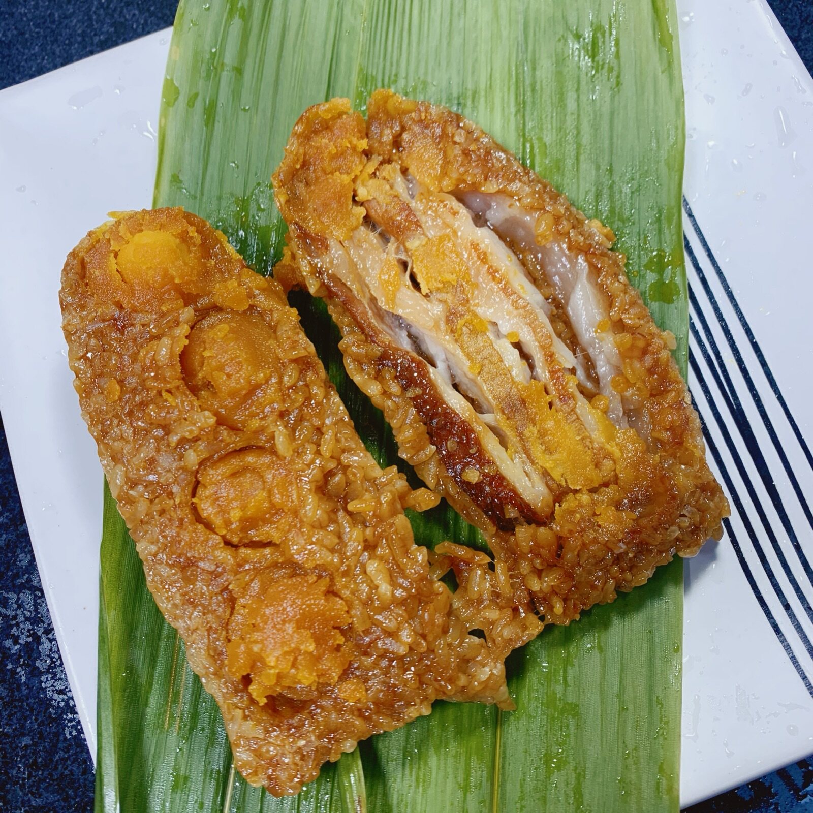 吴越斋粽子新鲜五花肉粽四蛋黄250g*2只手工鲜肉粽子懒人早餐速食