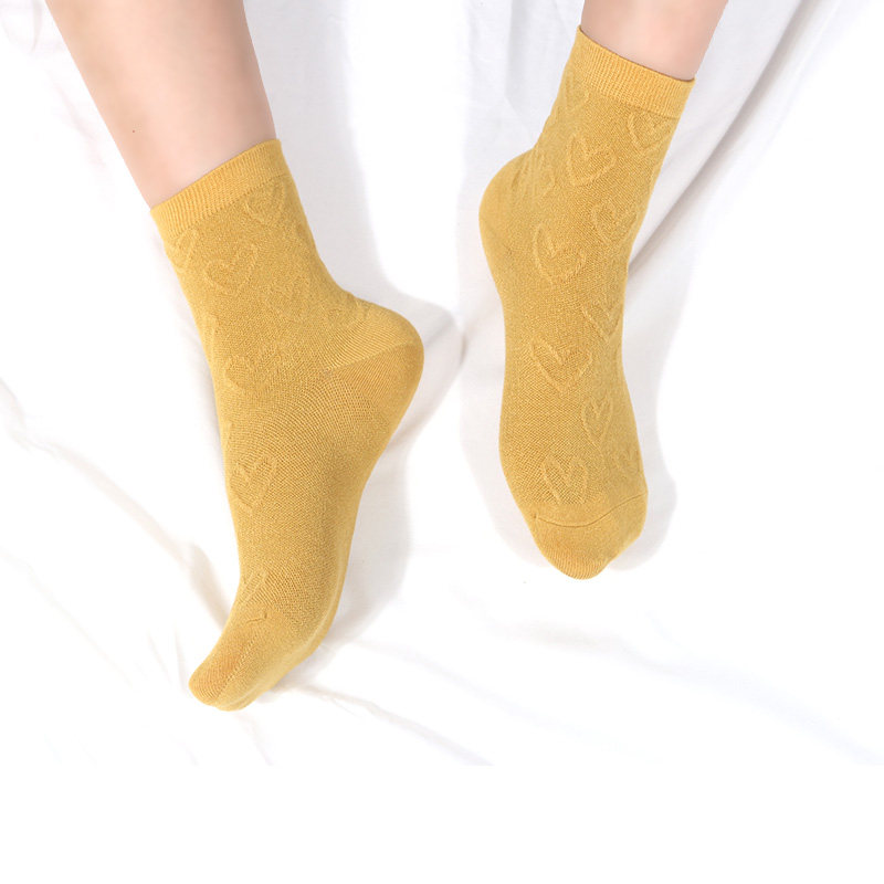 rime韵魅魅艺美力秋桑蚕丝透气日系绢丝素色短袜