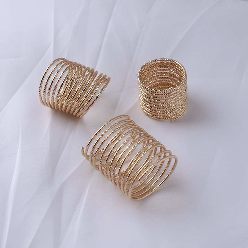 14k包金批花铜线戒指圈保色弹簧手工绕线指环其他diy饰品配件