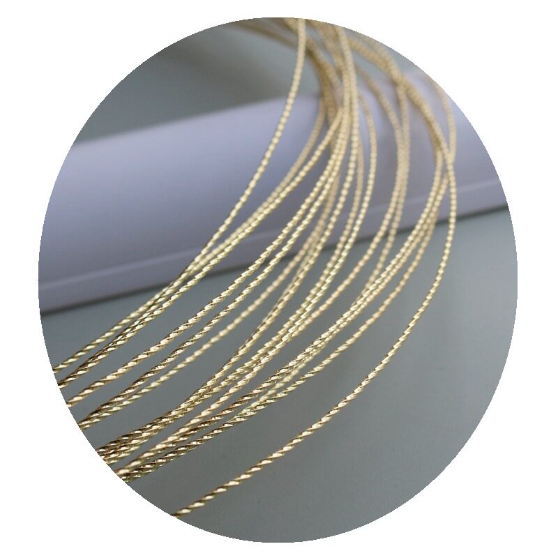 14k包金批花硬线麻花造型金线花纹线diy绕线手镯戒指配件