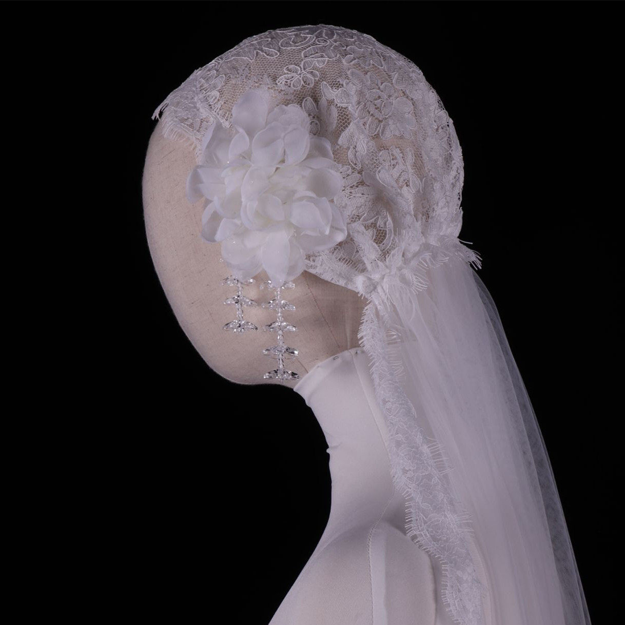 头纱复古古风延续民国国风新娘结婚影楼化妆造型头纱
