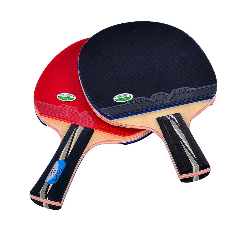 友谊乒乓球拍单拍初学者学生专业快攻弧圈2060兵乓乒乓球成品拍