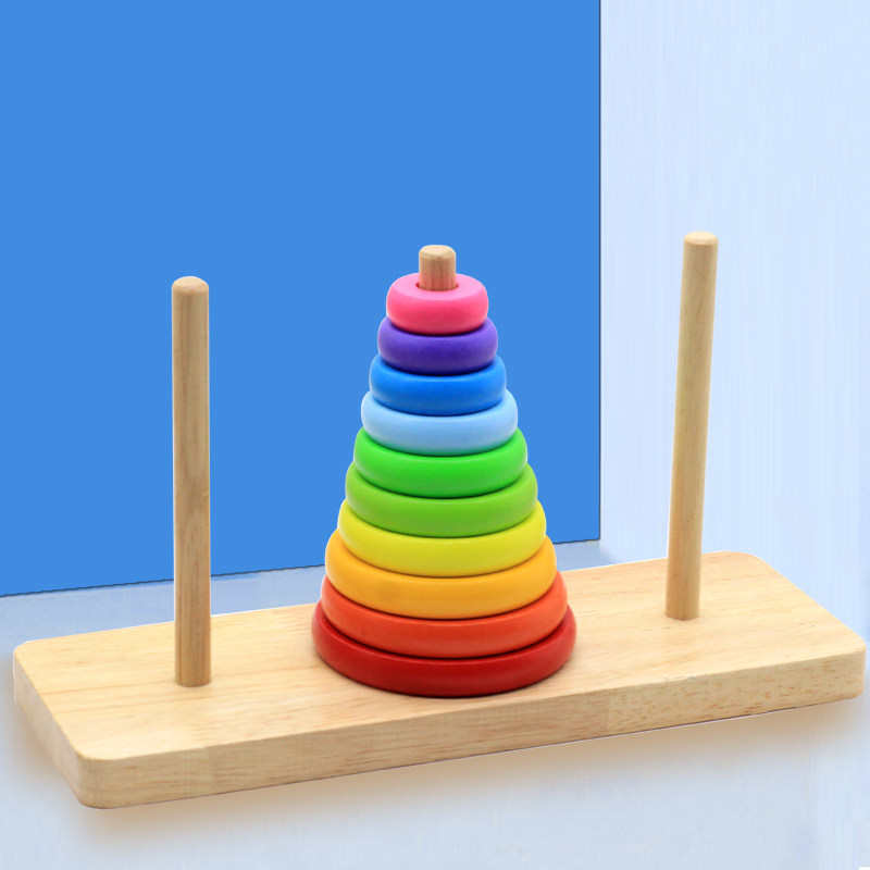 23岁早教学习教具汉诺诺塔叠叠乐套塔儿童智力早教教具