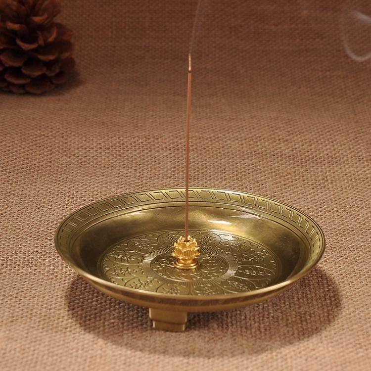 烟供盘 火供盘施食盘 纯铜合金焦烟中阴解脱咒轮烟供盆坛城烟供炉