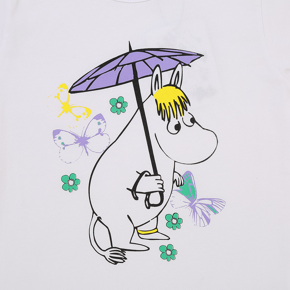 儿童印花歌妮恤白短袖新女第二童装姆明moomint恤