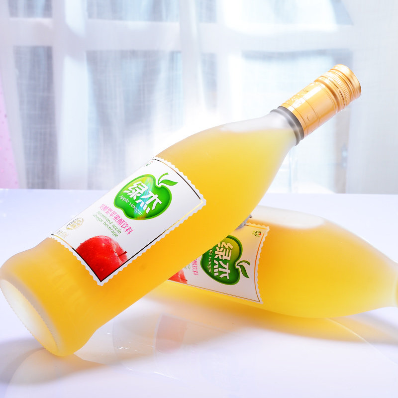 绿杰发酵型果醋饮料650ml*2瓶 宴会果醋饮品 零蔗糖无添加健康醋