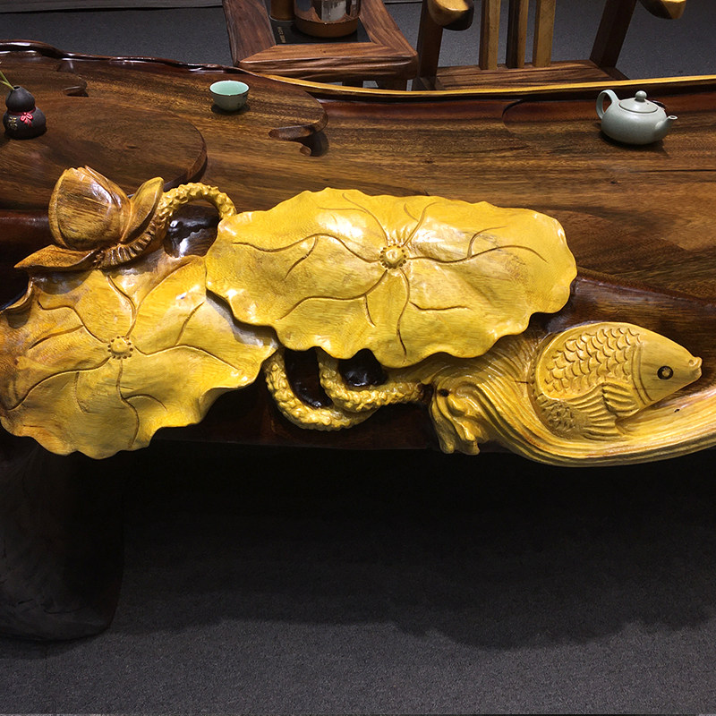 茶台原木树根茶几根雕胡桃木功夫茶台泡茶桌天然根雕茶几