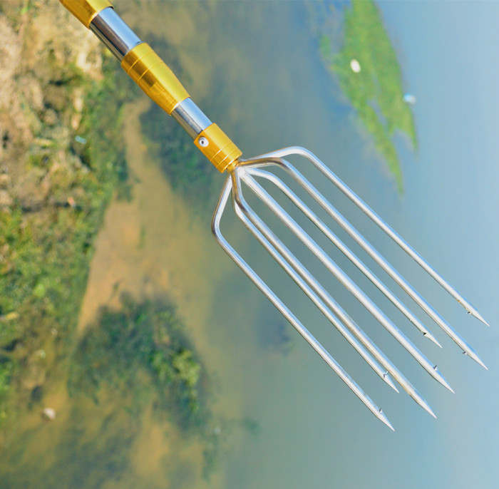 鱼叉多功能不锈钢套装倒刺头叉鱼插叉子可伸缩定位其他垂钓用品