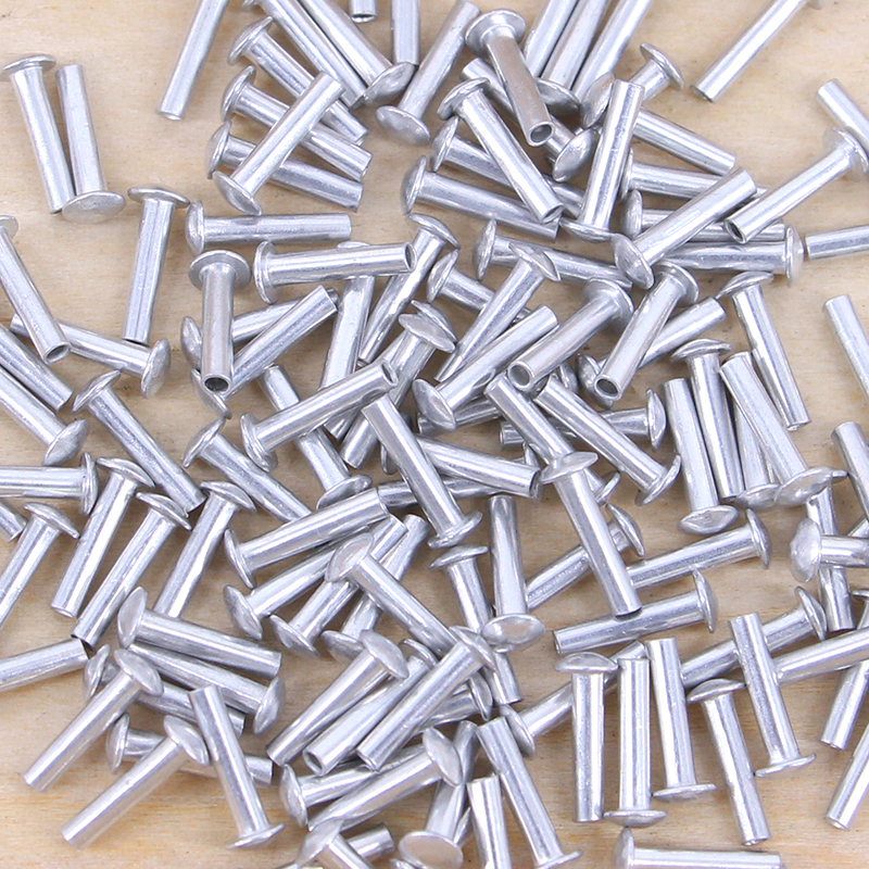 半空空心铆钉2mm扁圆头小柳丁国标中空钉尾孔半空心铆钉