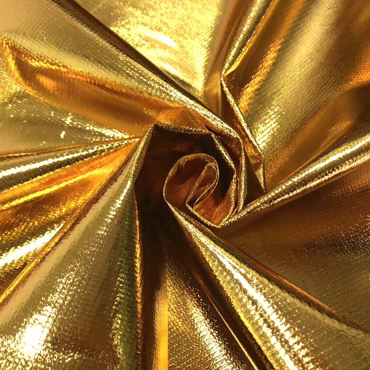 包树金布 包柱子 烫金布料金色抓皱金布红色婚庆节日装饰布