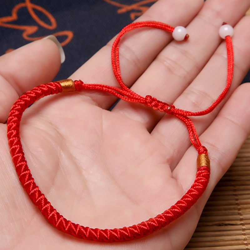 本命年红绳腰链端午节手工编织红腰绳红腰带男女腰带