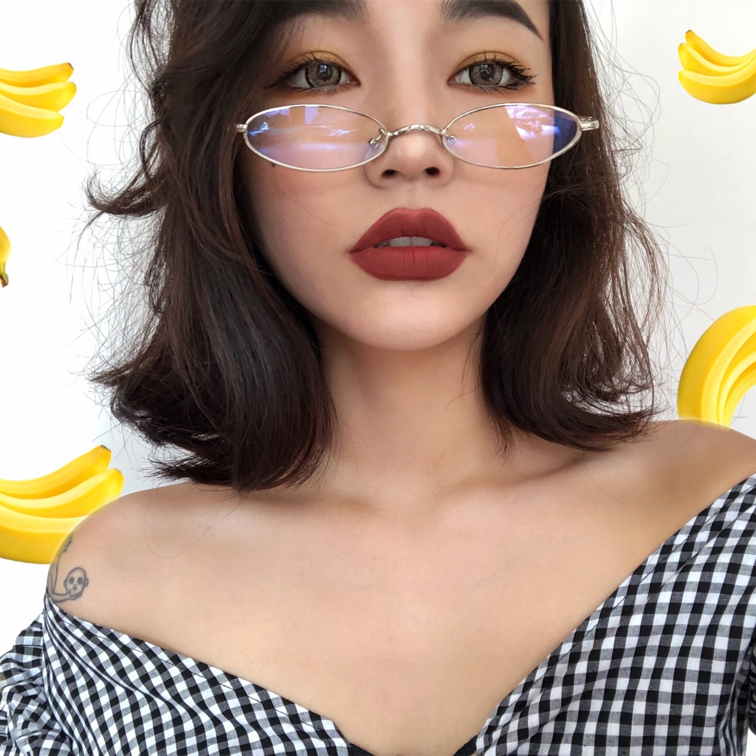 ins网红同款眼镜复古椭圆形小框原宿港风金丝定制成品光学镜