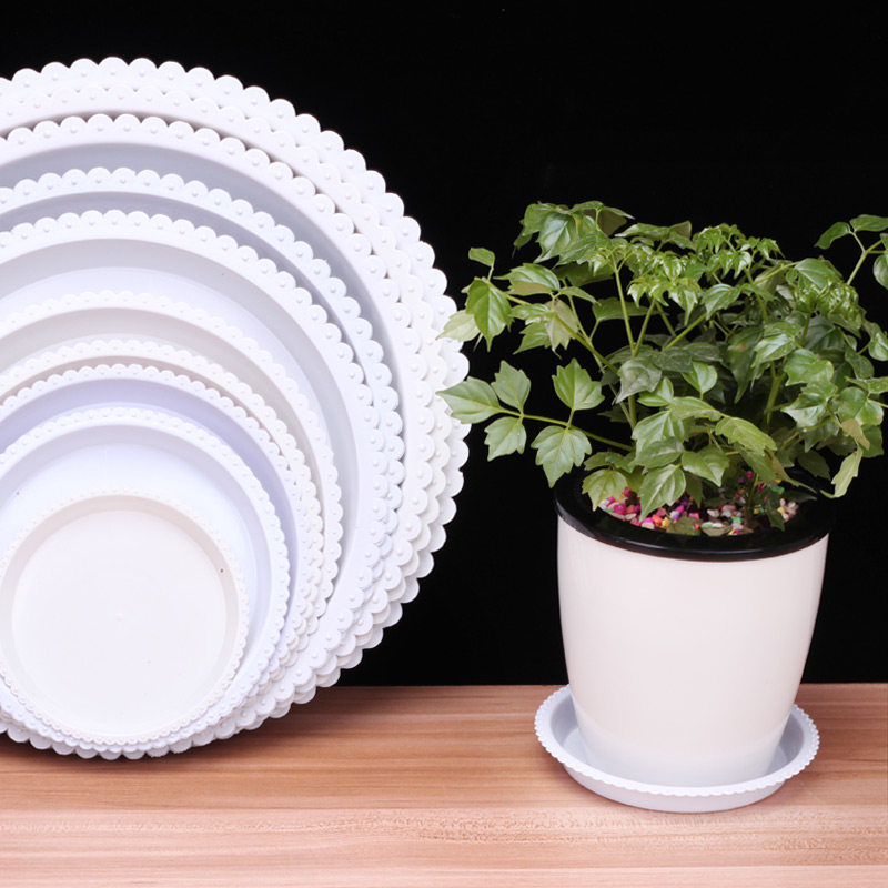 托盘加厚室内白托盘漏水盆栽齐全白色花托