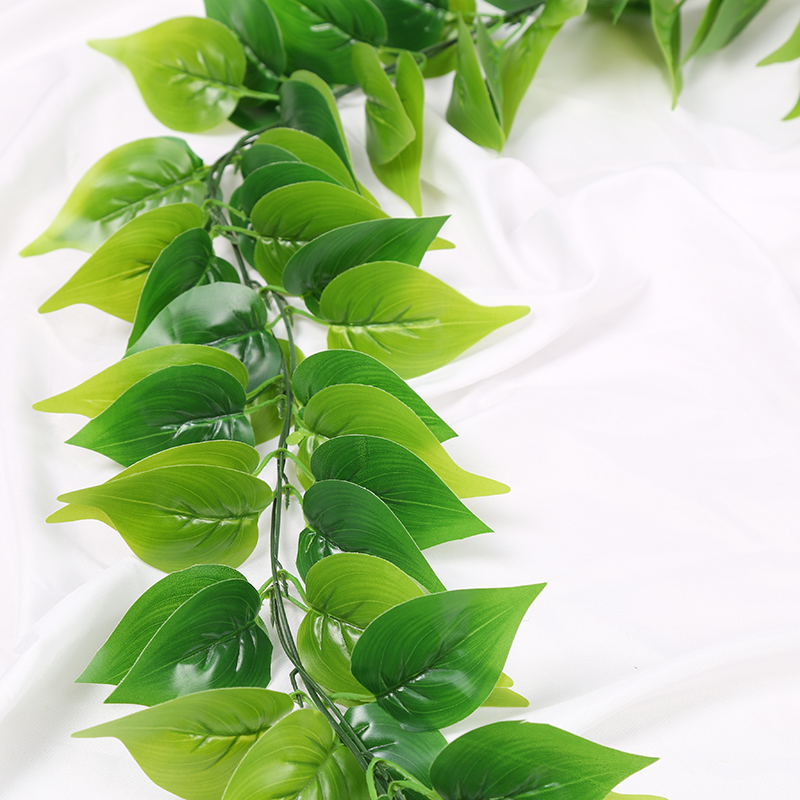 仿真树叶藤条假花装饰空调管道遮挡塑料花缠绕暖气美化假绿萝植物