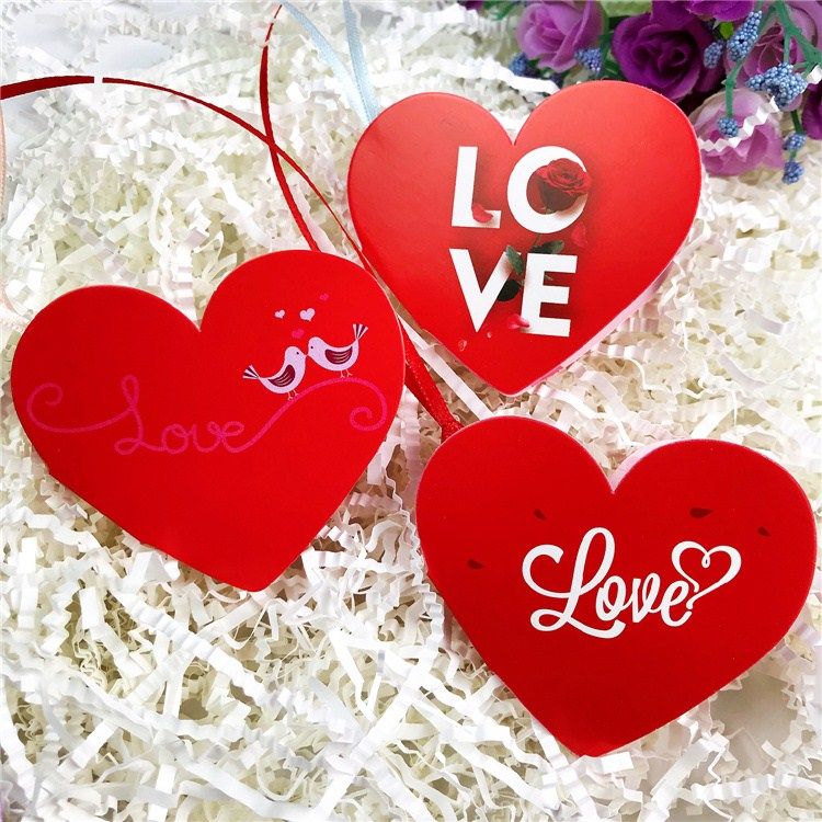 卡片感恩节爱心爱心卡心形创意贺卡生日祝福小卡留言贺卡