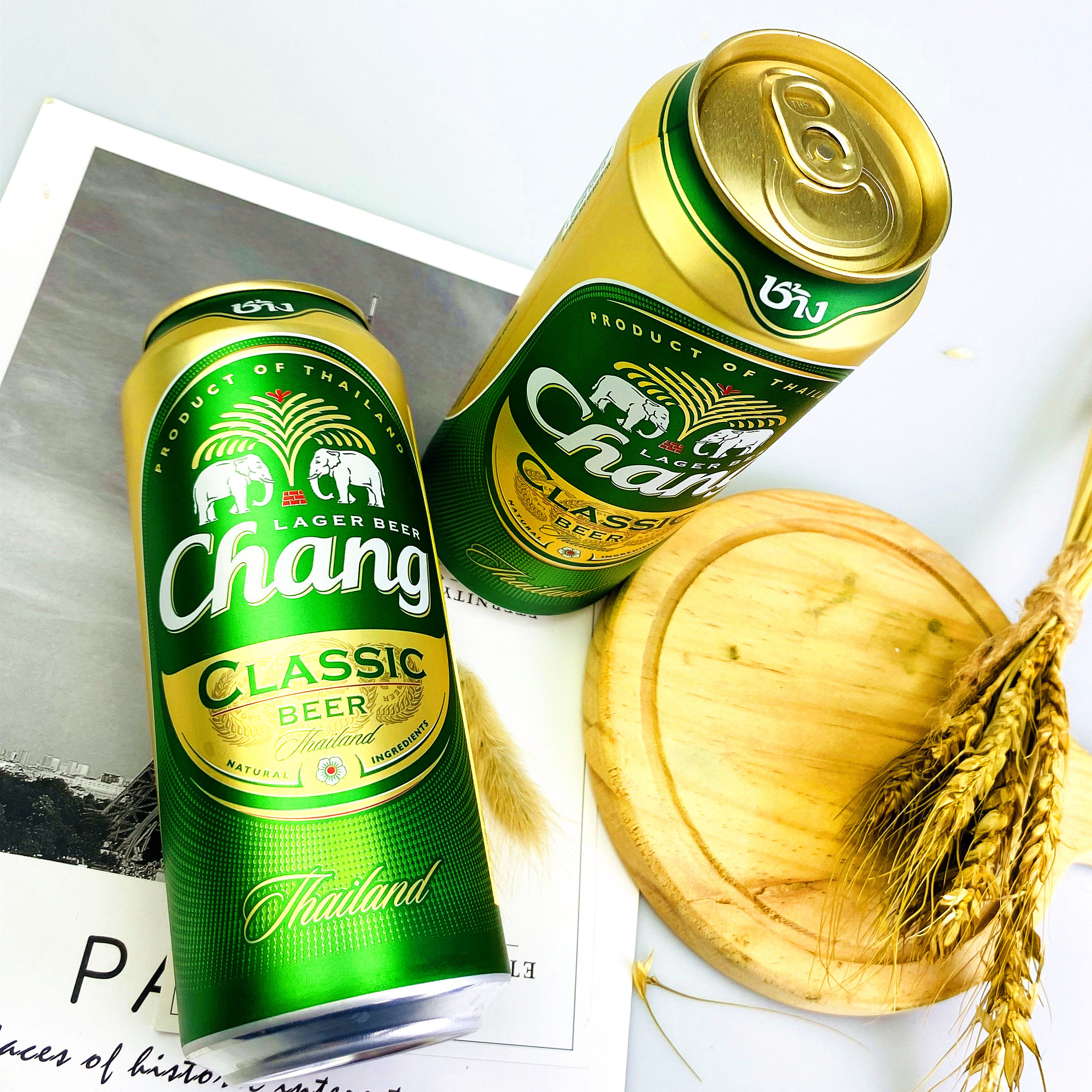 原装进口泰国chang泰象大象啤酒易拉罐500ml24整箱快递啤酒