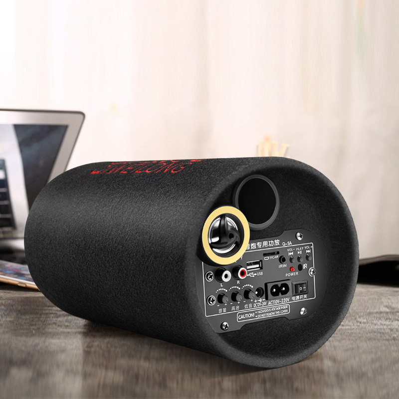 圆筒形家用手机无线蓝牙音响低音炮大功率音箱超重低音炮