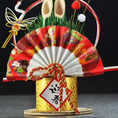 日式和风装饰料理店门装饰品镇新年摆设稻草居酒摆件